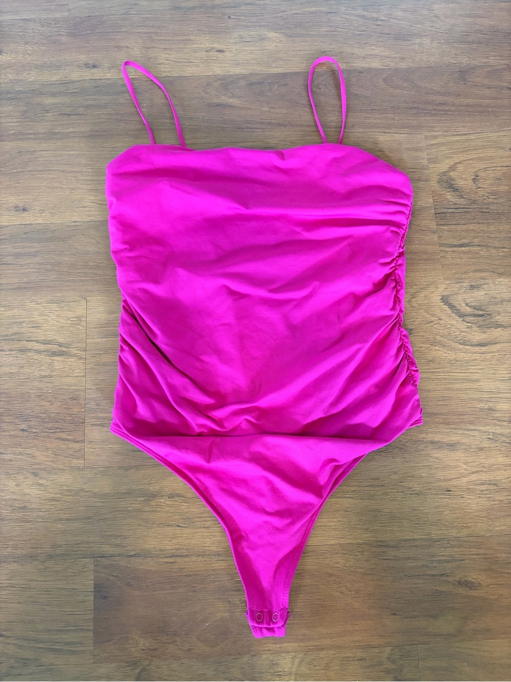 Babaton Hot Pink Women’s Bodysuit with Adjustable Straps